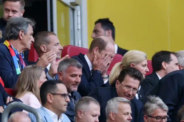 Prince William reacts