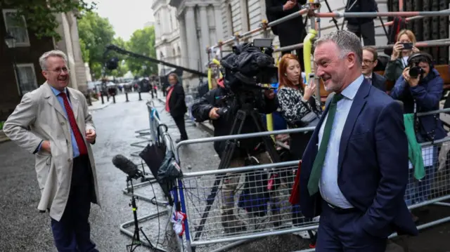 Britain's Secretary of State for Environment, Food and Rural Affairs Steve Reed walks outside Downing Street on the day of the first cabinet meeting with British Prime Minister Keir Starmer, in London, Britain, July 6, 202