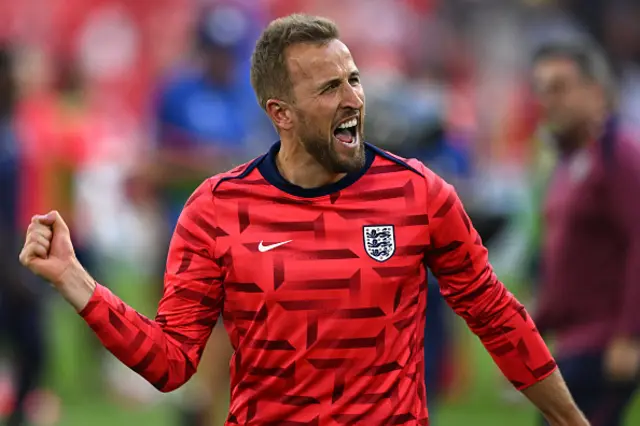 Harry Kane of England celebrates