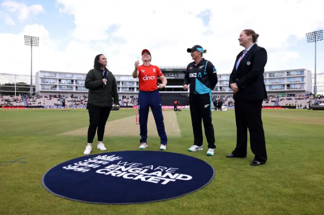 Heather Knight and Sophie Devine ahead of the first T20 in Southampton