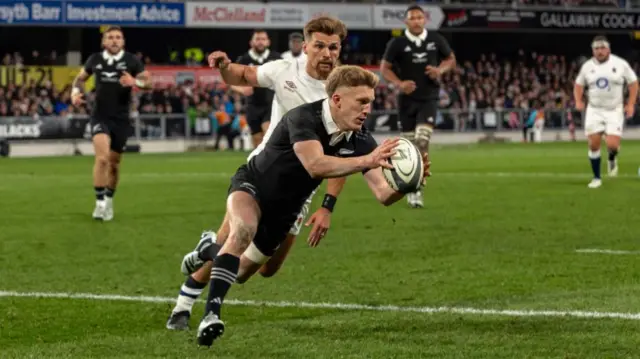 Damian McKenzie in action against ENgland