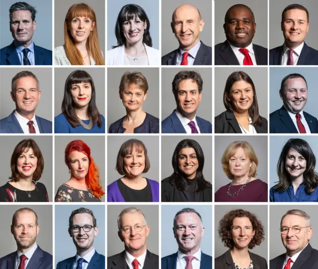 Undated handout photo issued by UK Parliament of Prime Minister Sir Keir Starmer (top left) with his new Cabinet (top row left to right) Deputy PM Angela Rayner, Secretary of State for Levelling Up, Housing and Communities, Rachel Reeves, Chancellor of the Exchequer, John Healey, Defence Secretary, David Lammy, Foreign Secretary, Wes Streeting, Health Secretary, (second row left to right) Peter Kyle, Secretary of State for Science, Innovation and Technology, Bridget Phillipson, Education Secretary, Yvette Cooper, Home Secretary, Ed Miliband, Secretary of State for Energy Security and Net Zero, Lisa Nandy, Culture Secretary, Ian Murray, Scottish Secretary (third row left to right) Lucy Powell, Commons Leader, Louise Haigh, Transport Secretary, Jo Stevens, Welsh Secretary, Shabana Mahmood Lord Chancellor and Secretary of State for Justice, Baroness Smith of Basildon, Leader of the Lords, Liz Kendall, Work and Pensions Secretary, (bottom row left to right) Jonathan Reynolds, Business and Trade Secretary and the president of the Board of Trade, Darren Jones, Chief Secretary to the Treasury, Hilary Benn, Northern Ireland Secretary, Steve Reed, Environment, Food and Rural Affairs Secretary, Anneliese Dodds, Women and Equalities Secretary and party chairwoman and Alan Campbell, Chief Whip