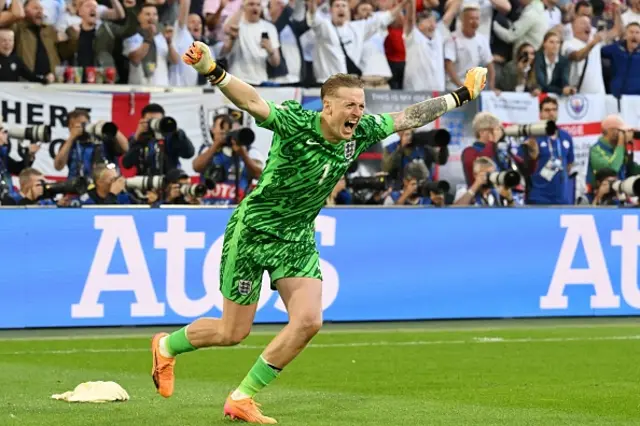 Jordan Pickford celebrates