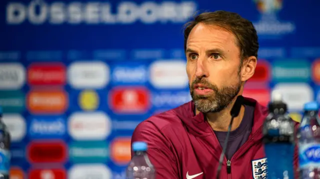 England manager Gareth Southgate speaking at a Euro 2024 news conference