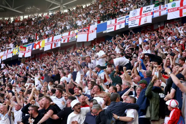 England fans celebrate