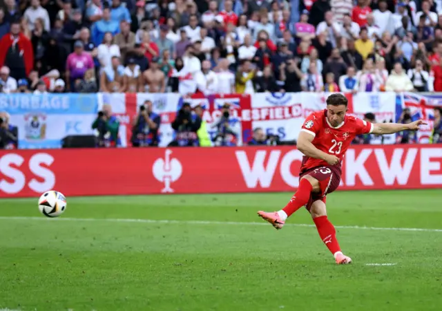 Shaqiri celebrates