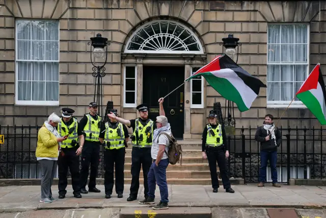 Gaza protest Bute House
