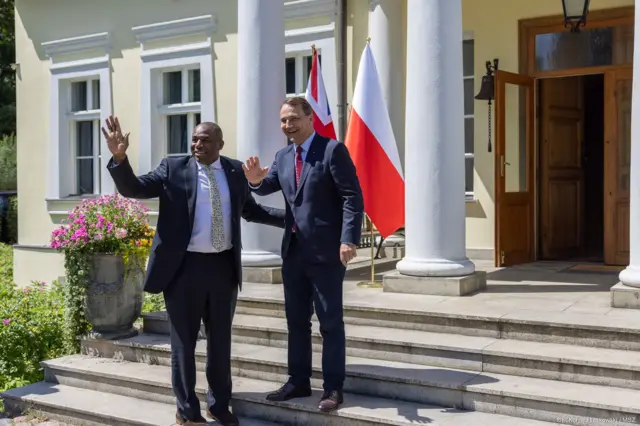 David Lammy with Radosław Sikorski