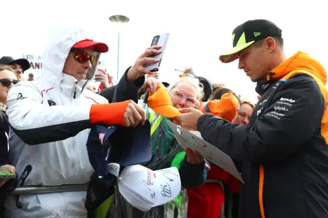 Lando Norris meets fans