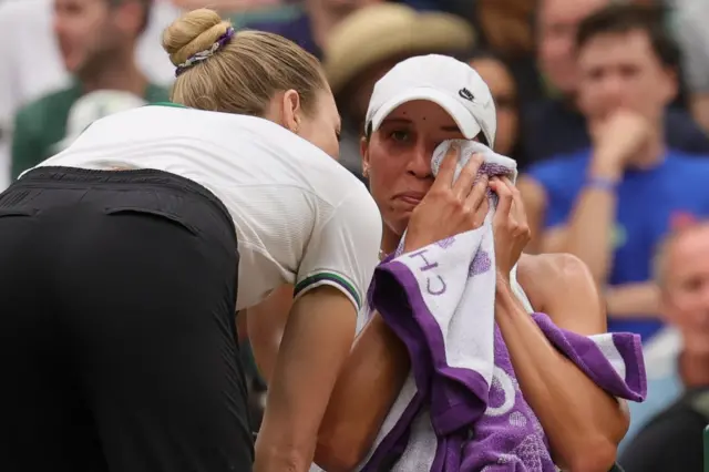 Madison Keys cries