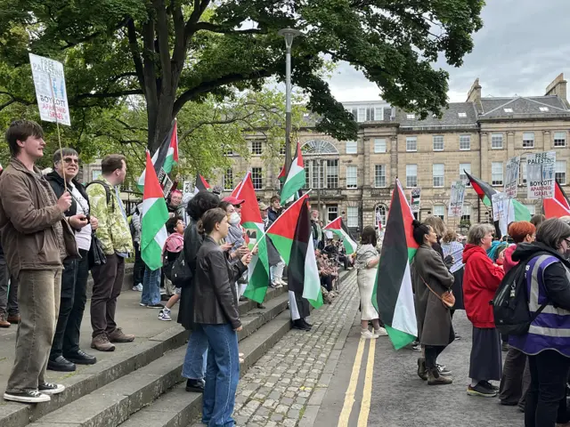 Gaza protest Bute House