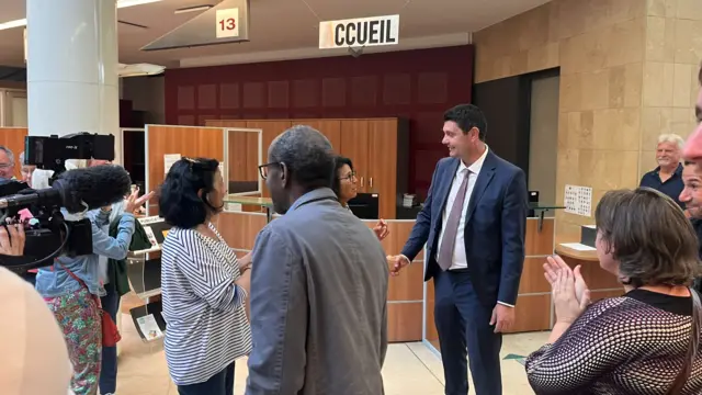 A vote count centre in Gironde