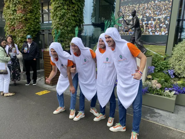Jannik Sinner superfans the Carota Boys at Wimbledon