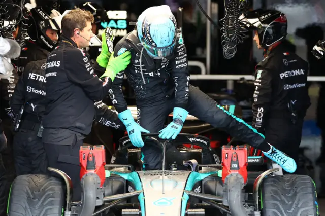 George Russell at the British Grand Prix
