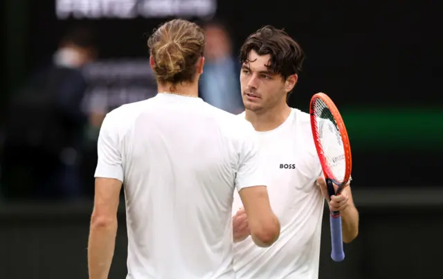 Alexander Zverev (left) and Taylor Fritz (right)