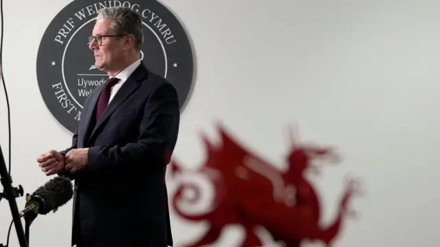 Prime Minister Sir Keir Starmer speaks during an interview at the Senedd, in Cardiff, Wales