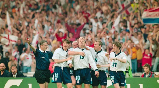 England players celebrate