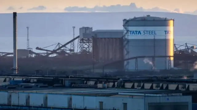 Port Talbot steelworks in south Wales