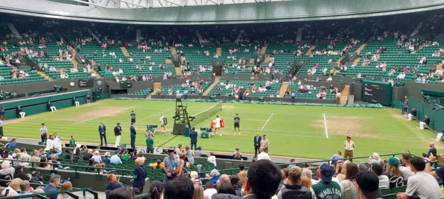 Court One empty seats