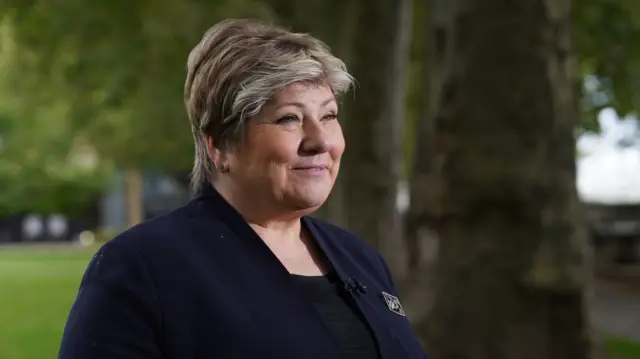 Shadow Attorney General Emily Thornberry records a pool clip in central London following Prime Minister Rishi Sunak's Cabinet reshuffle