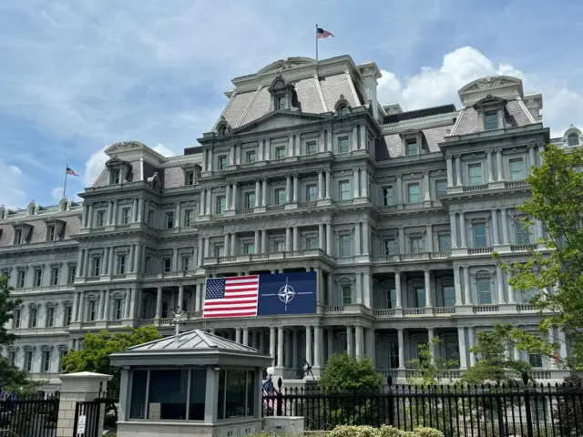 Nato flag on the Executive Office Building