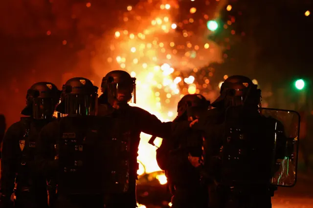 Riot police in Paris