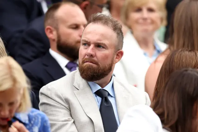 Shane Lowry sitting in the Royal Box