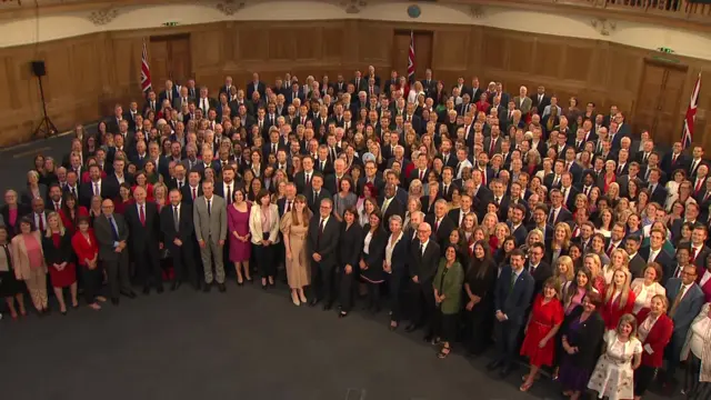 Labour's MPs pose for a group photo in Westminster