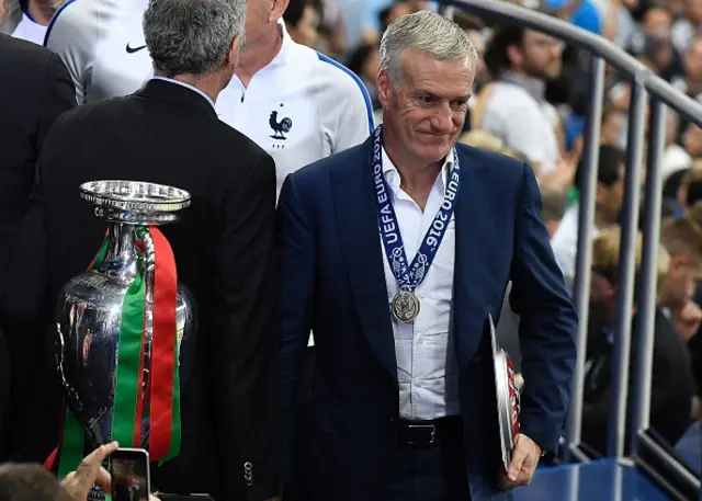 France's coach Didier Deschamps is pictured during the awarding ceremony