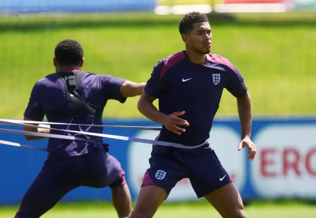 England's Jude Bellingham during training