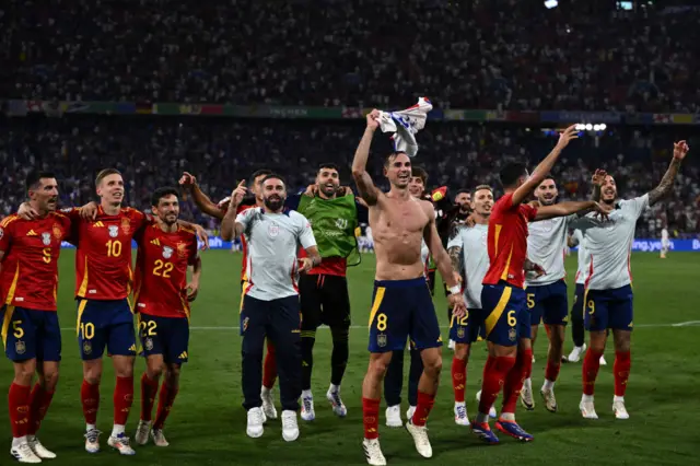 Spain celebrate