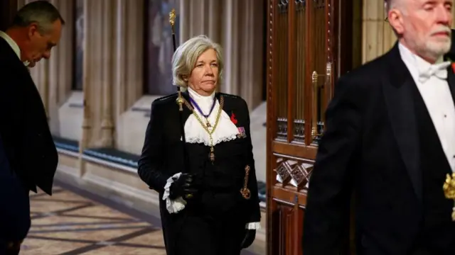 Black Rod Sarah Clarke was the first woman appointed to the role. Black Rod. Credit: Getty Images