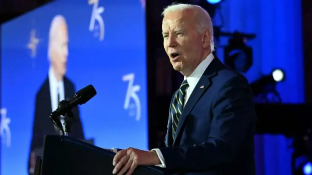 Biden speaking at the Nato event