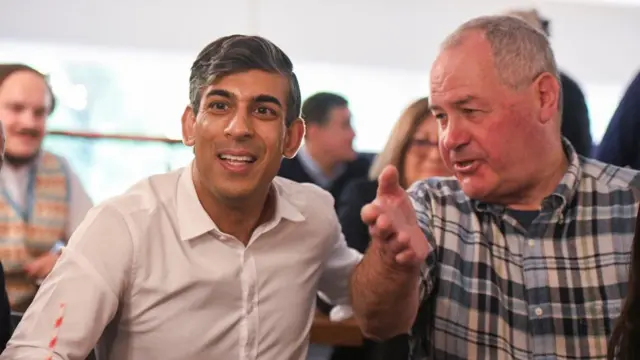 Bob Blackman with then-PM Rishi Sunak during the election campaign