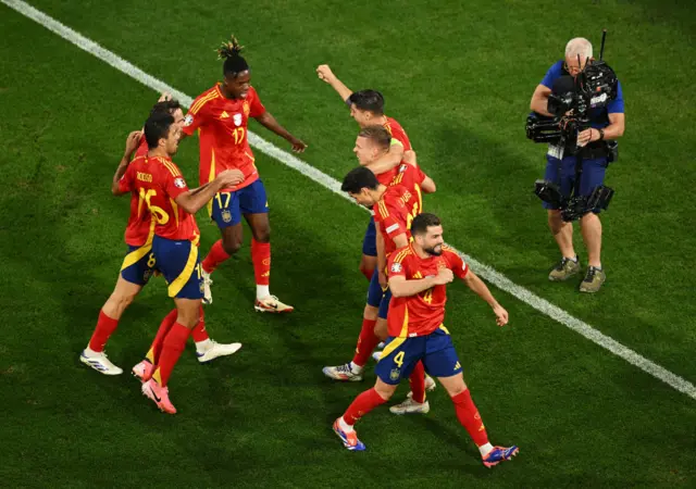 Spain celebrate