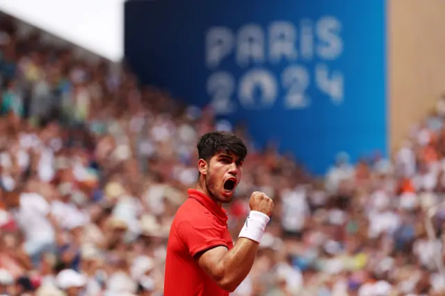 Carlos Alcaraz of Team Spain celebrates