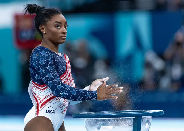 Simone Biles of United States competes