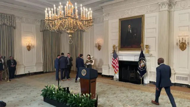 Podium at the white house