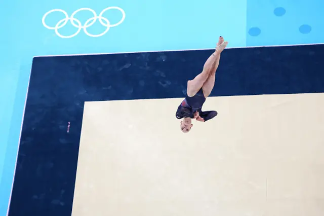 Alice Kinsella of Team Great Britain competes in the floor exercise