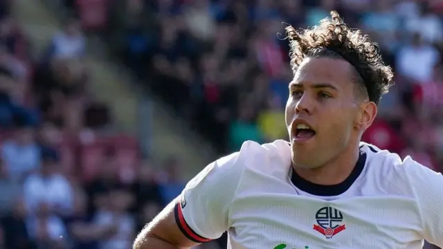 Dion Charles celebrates for Bolton