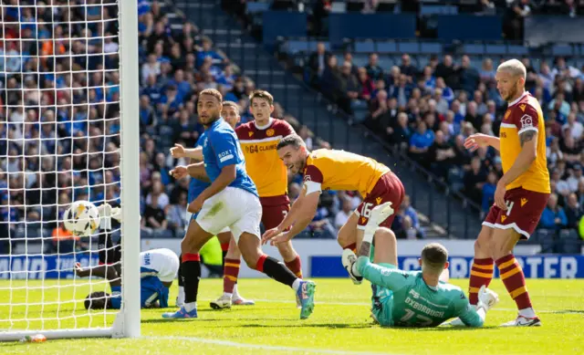 Cyriel Dessers opened the scoring at Hampden Park