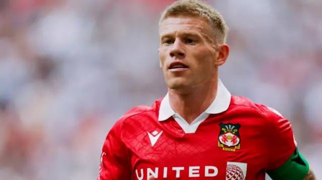 Wrexham midfielder James McClean in action