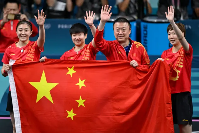 China women's team gold medallists