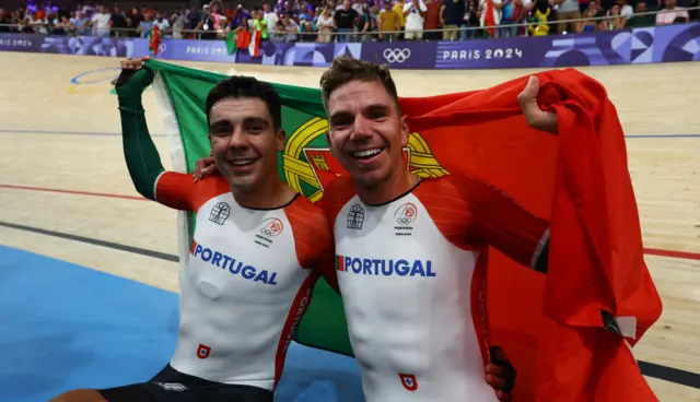 Iuri Leitao of Portugal and Rui Oliveira of Portugal celebrate