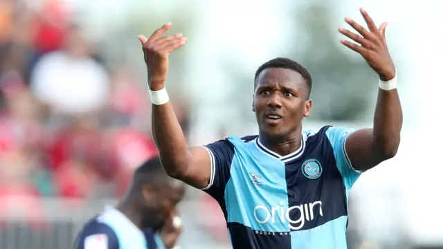 Richard Kone celebrates for Wycombe