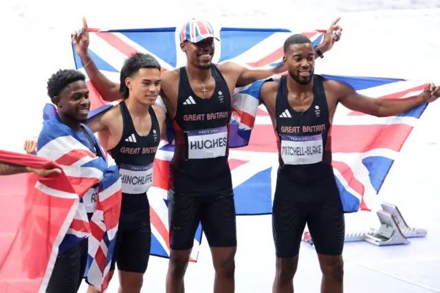 Great Britain's 4x100m men's relay team