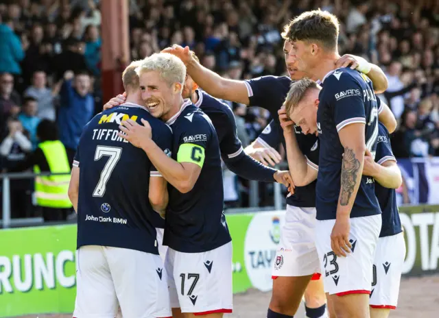 Dundee players celebrating