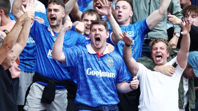 Portsmouth fans celebrate