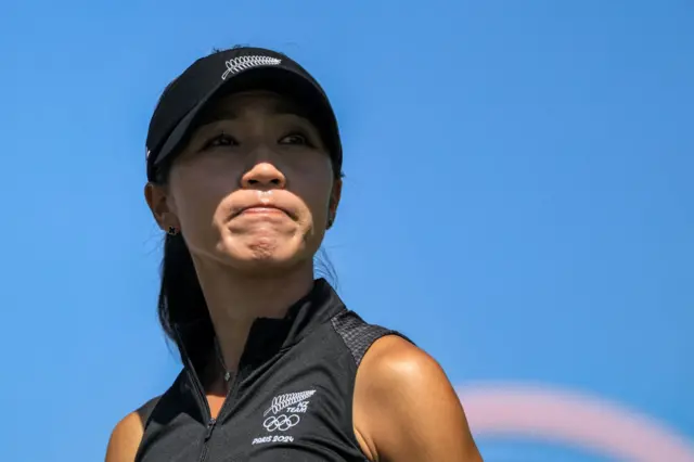 Lydia Ko in action at the Paris Olympics