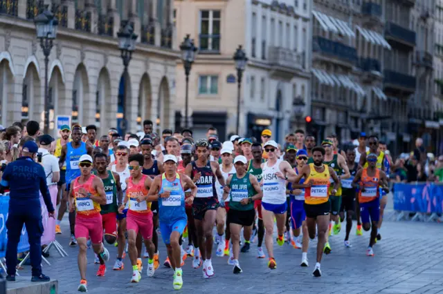 Action from the marathon